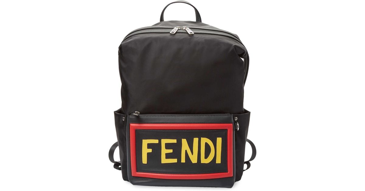 fendi logo backpack