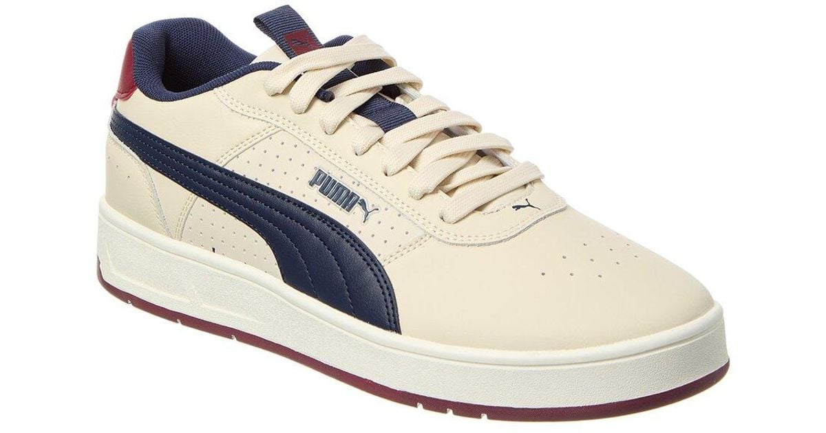 PUMA Court Ravine Leather Sneaker in White for Men Lyst