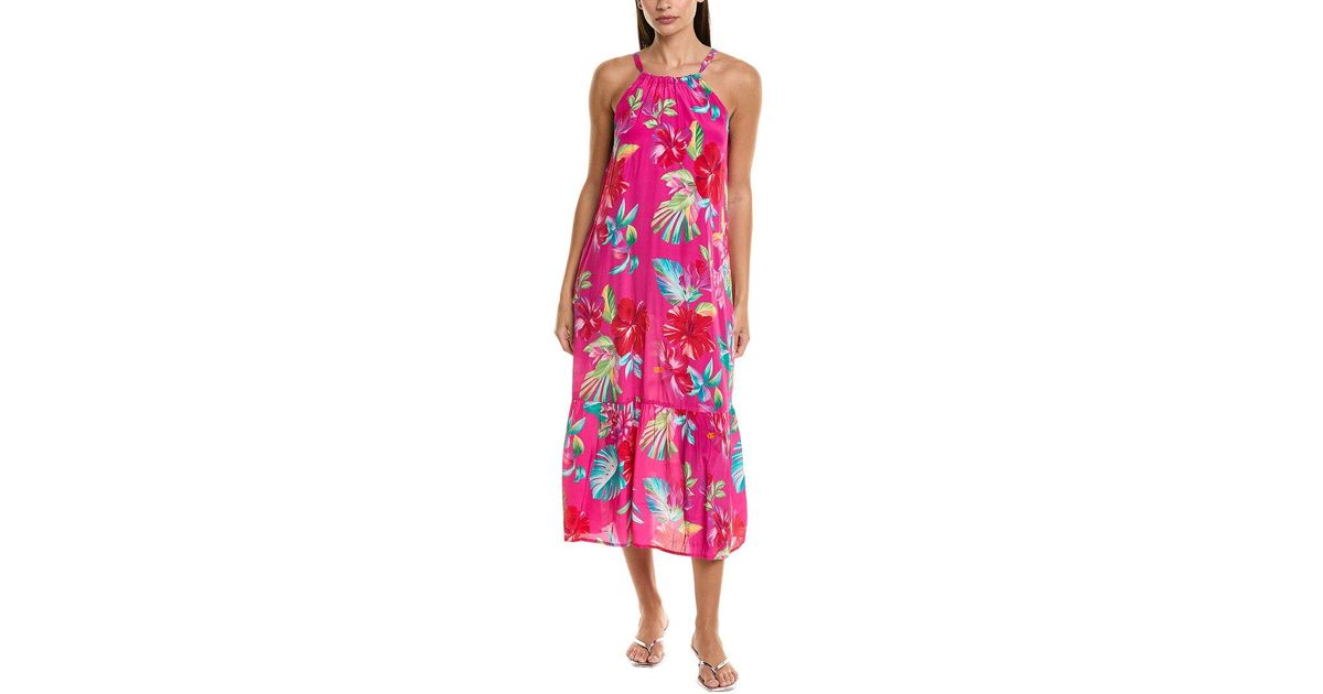 maxi dresses tommy bahama Jasmina Leaf of Luxury Dress in Coastline length dress Women's Tommy Bahama Dresses |