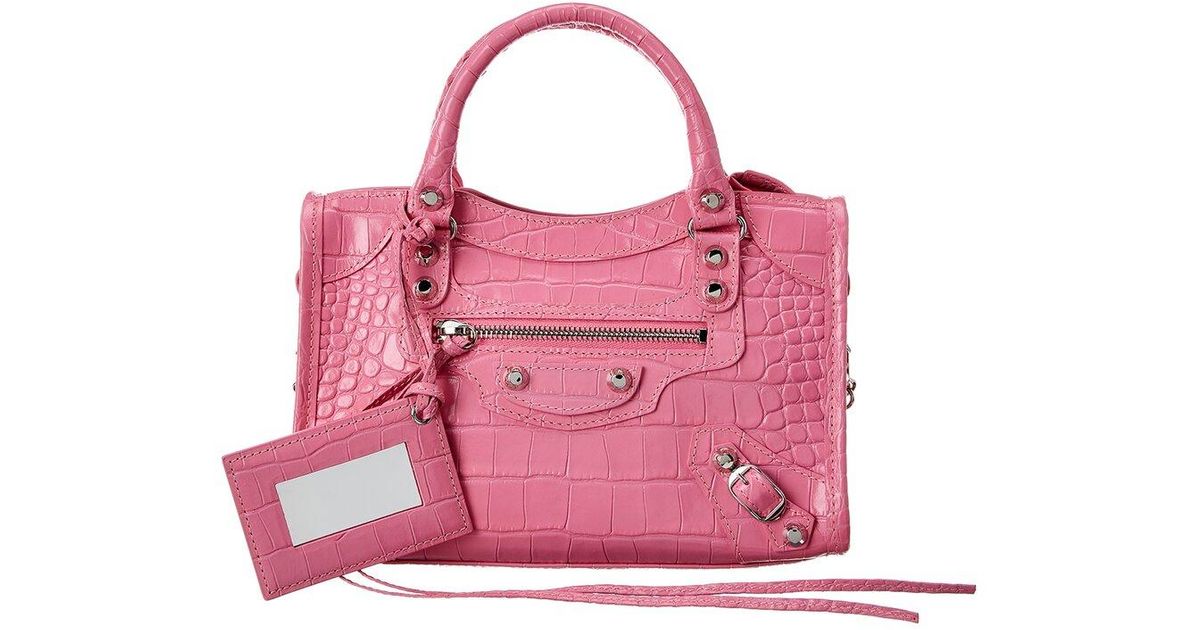 balenciaga city mini pink