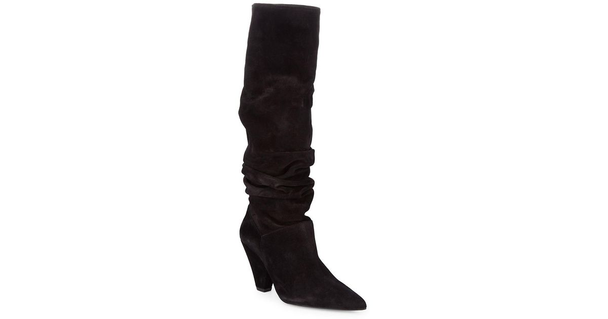 Saks Fifth Avenue Tall Slouch Boots in Brown Lyst