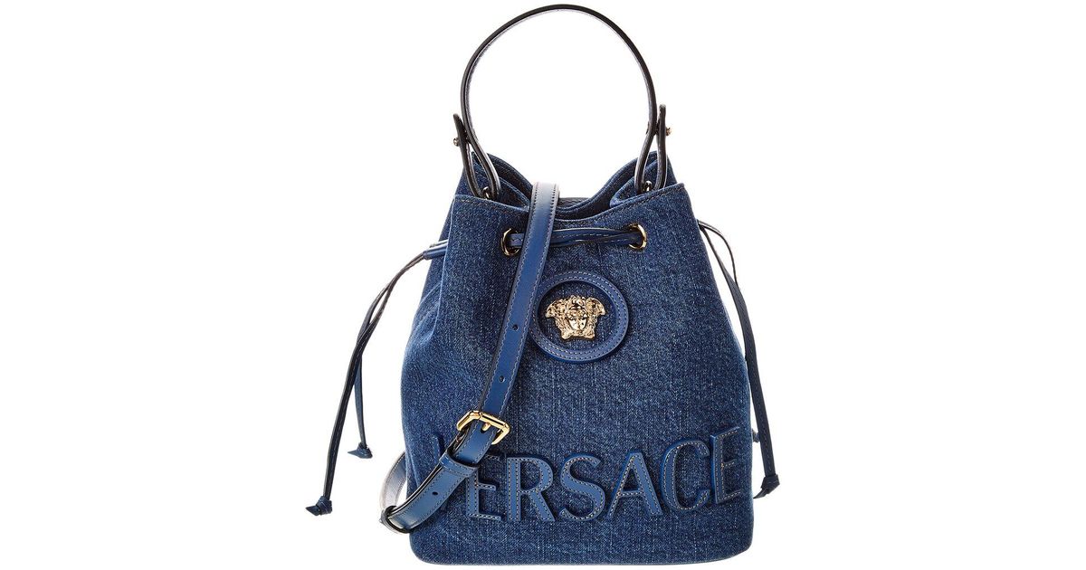 Versace Jeans Bucket Bag Crossbody Bag Denim Tote Bag Versace 