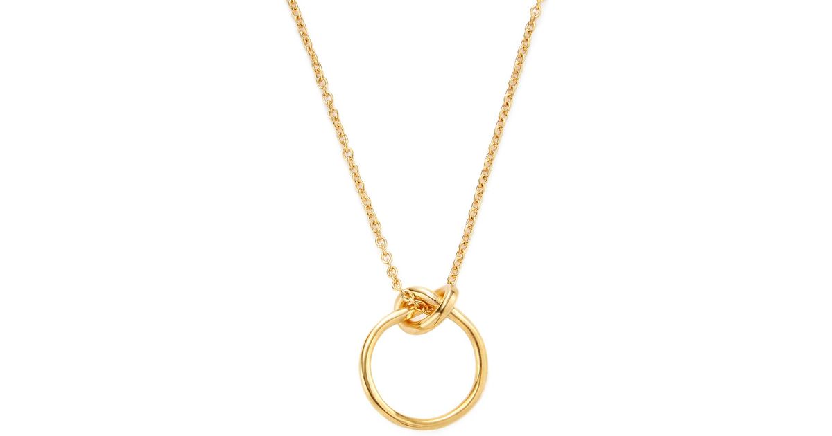Celine Knot Pendant Necklace in Gold (Metallic) | Lyst