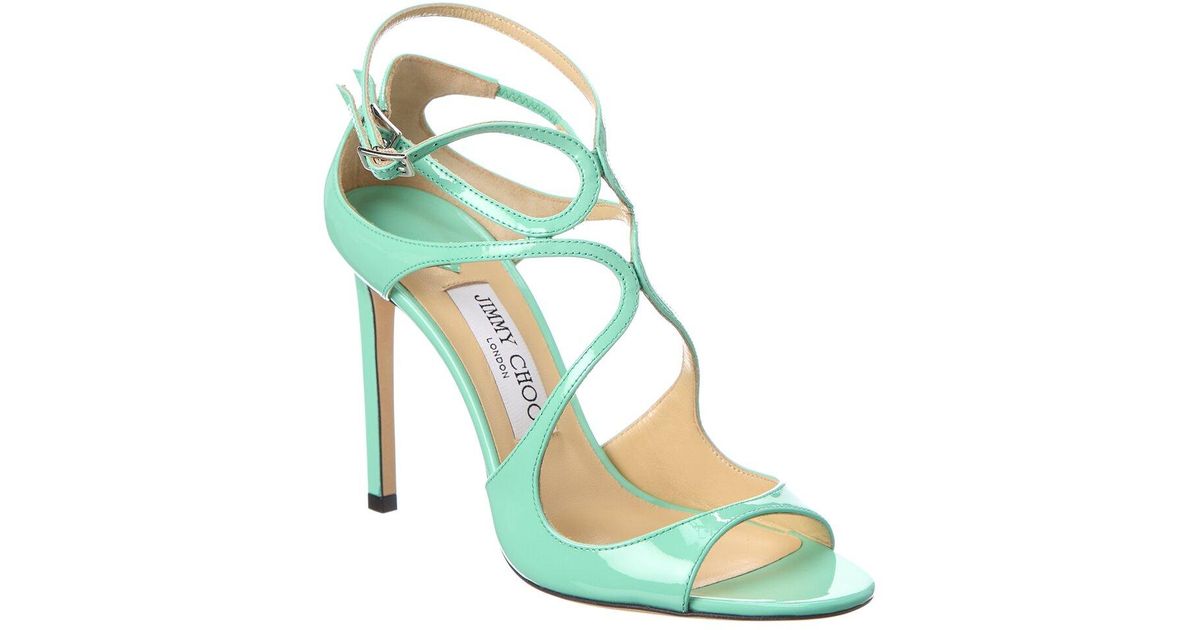 Jimmy Choo Lang 100 Patent Sandal in Green Lyst Canada