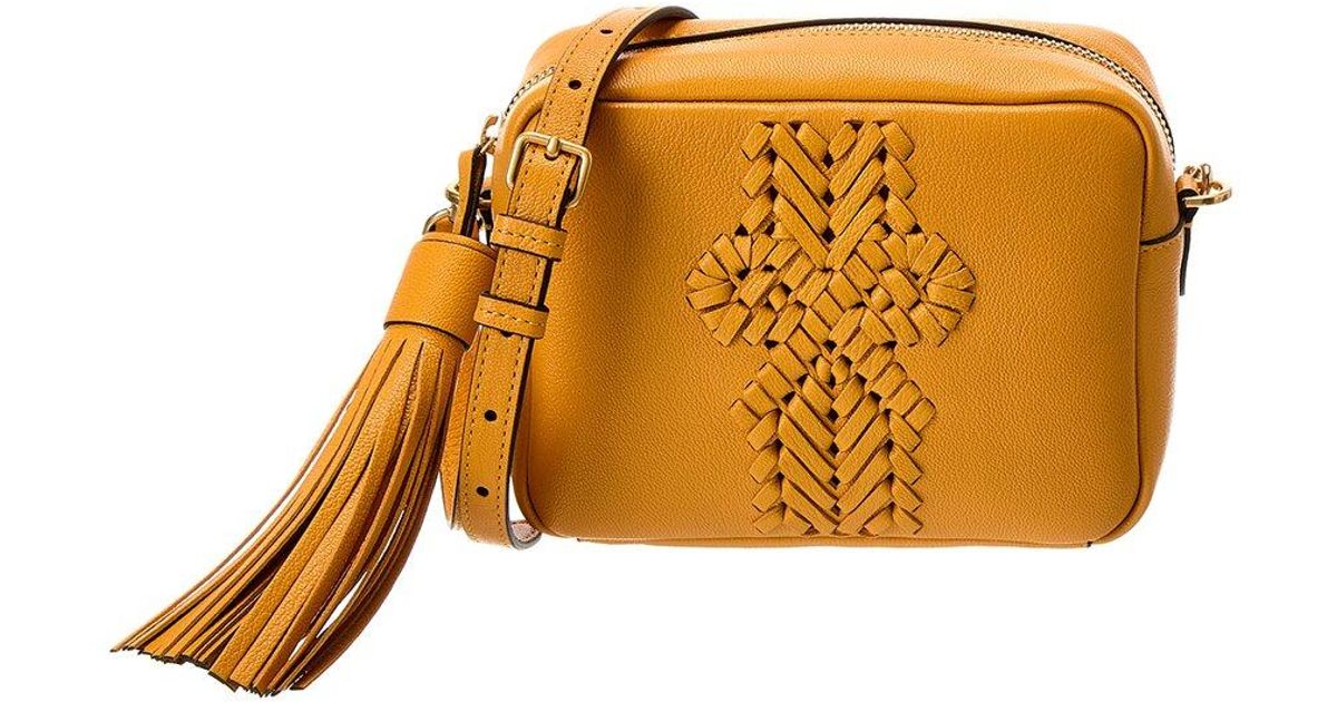 Anya Hindmarch The Neeson Tassel Leather Crossbody in Orange Lyst