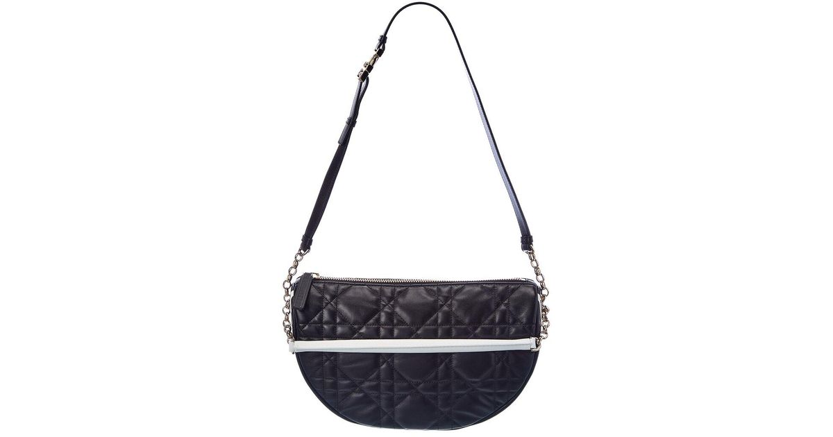 Dior Quilted Leather Shoulder Bag in Blue Lyst