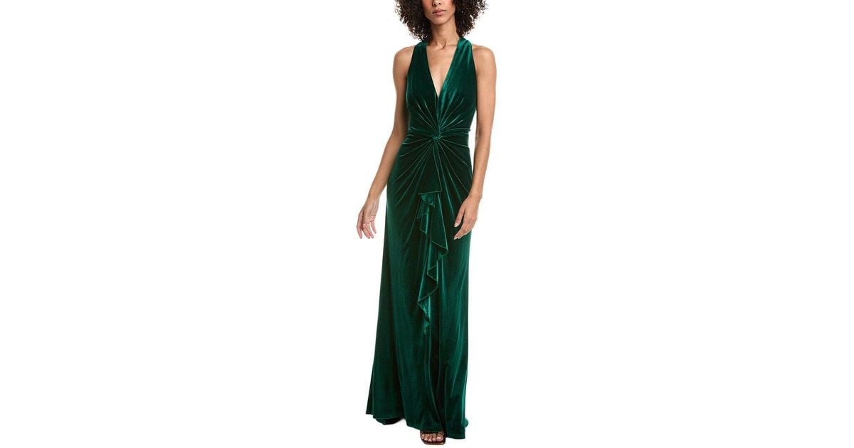 Tadashi Shoji Velvet Gown in Green Lyst UK