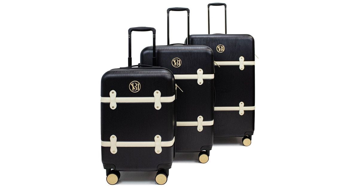 Badgley Mischka Leather Grace Expandable Luggage Set in Black Lyst