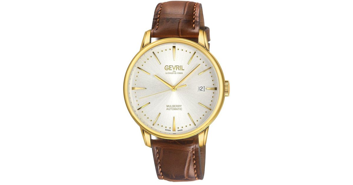 Gevil Gevril Mulberry Watch in Metallic for Men | Lyst