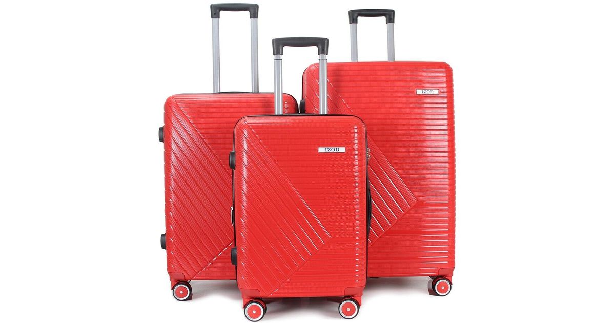 Izod Remi Designer 3pc Luggage Set in Red | Lyst Canada