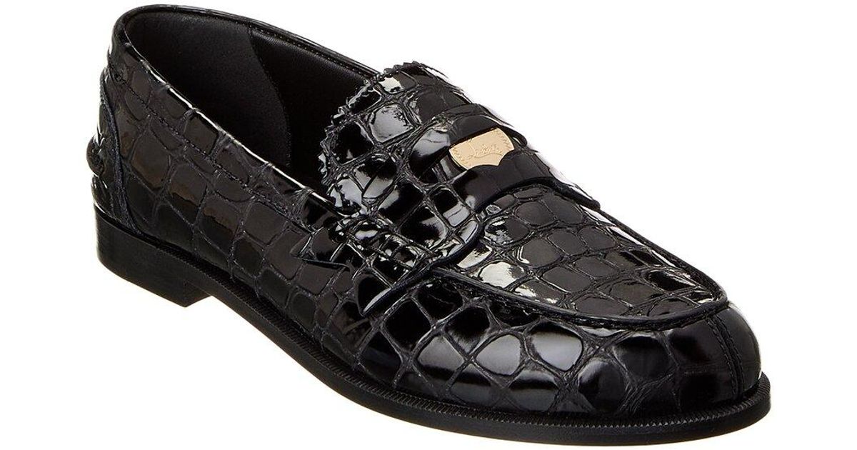 Women's Slip-On Alligator Embossed Loafers