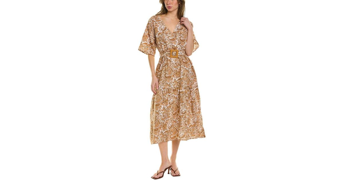 LUSANA Remi Linen Maxi Dress in Natural | Lyst