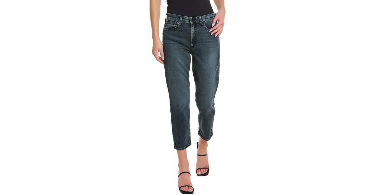 Rag & Bone Nina Ziggy Highrise Shorty Cigarette Jean in Blue Lyst