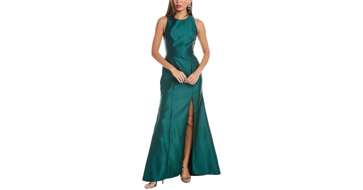 Alfred Sung Open Back Gown in Green Lyst