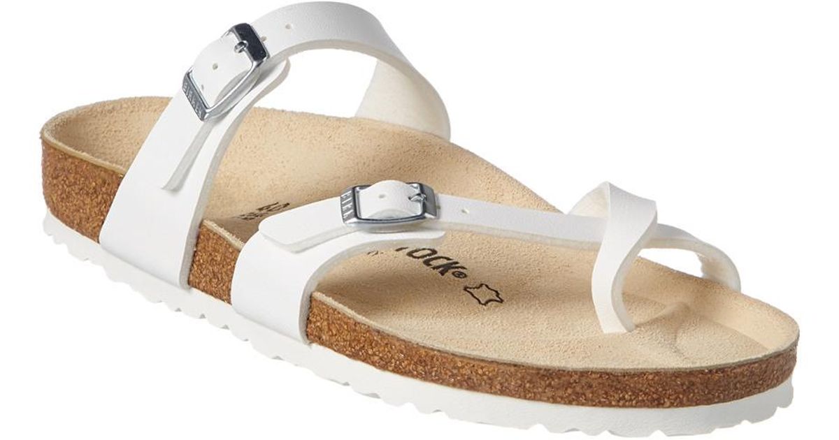 birkenstock mayari sandals white