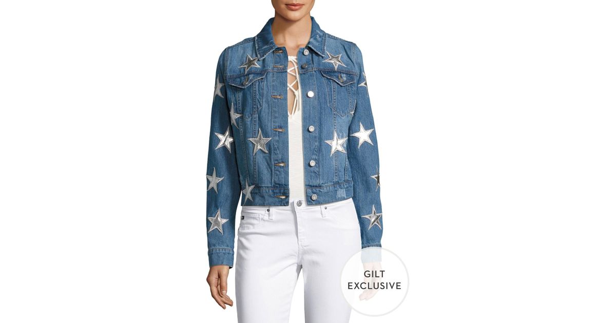 bagatelle star patch denim jacket
