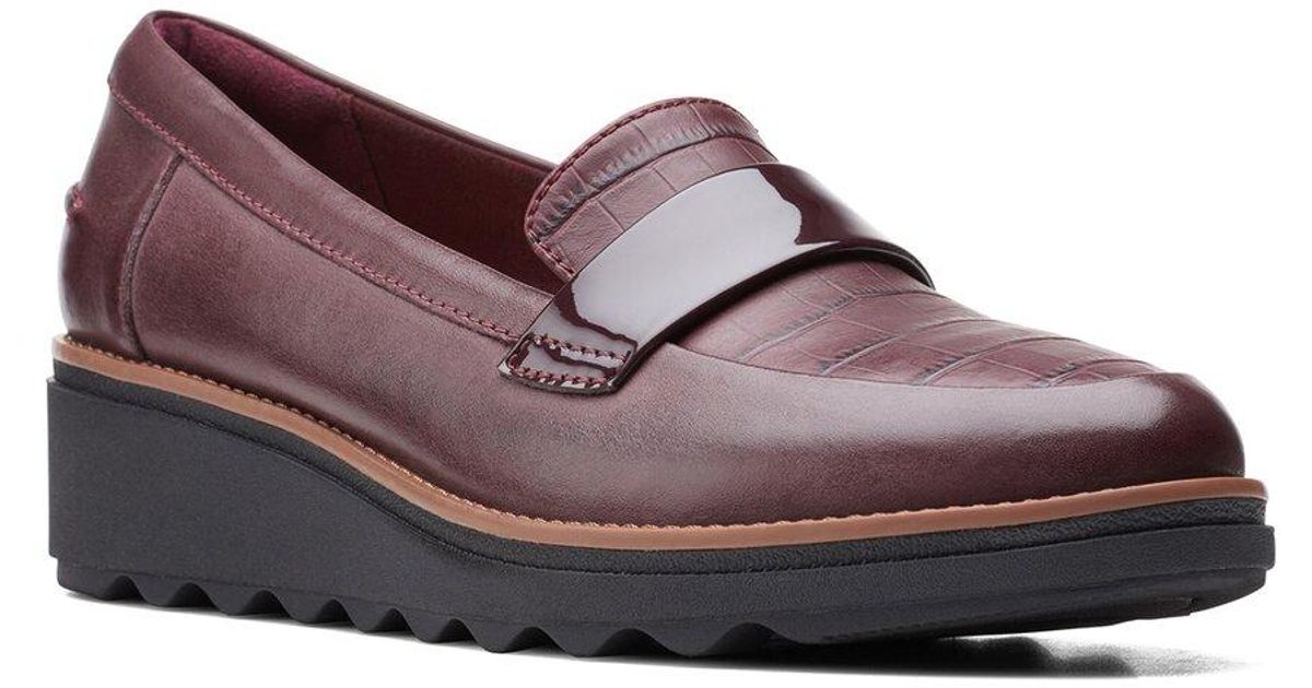 Clarks Sharon Gracie Leather Shoe in Purple Lyst