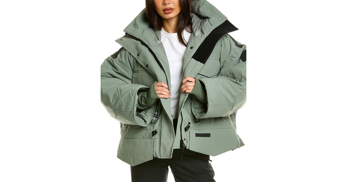 Canada Goose Snow Mantra Cropped Down Coat in Green | Lyst