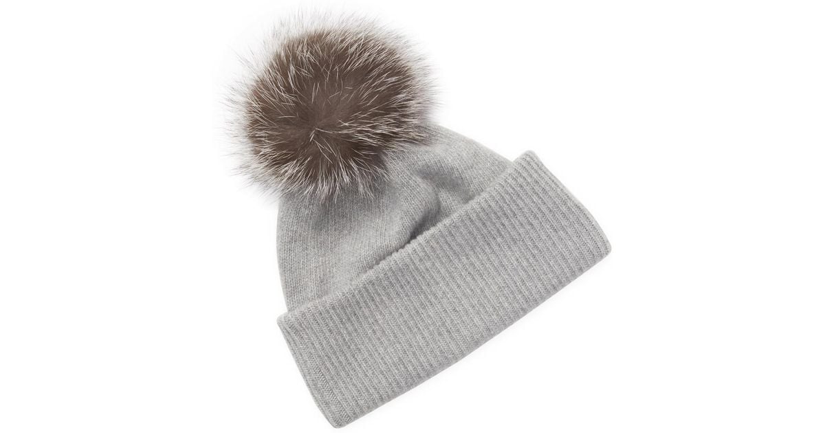 gray cashmere hat