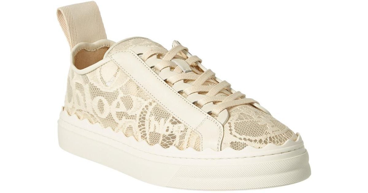 chloe lace high top sneakers