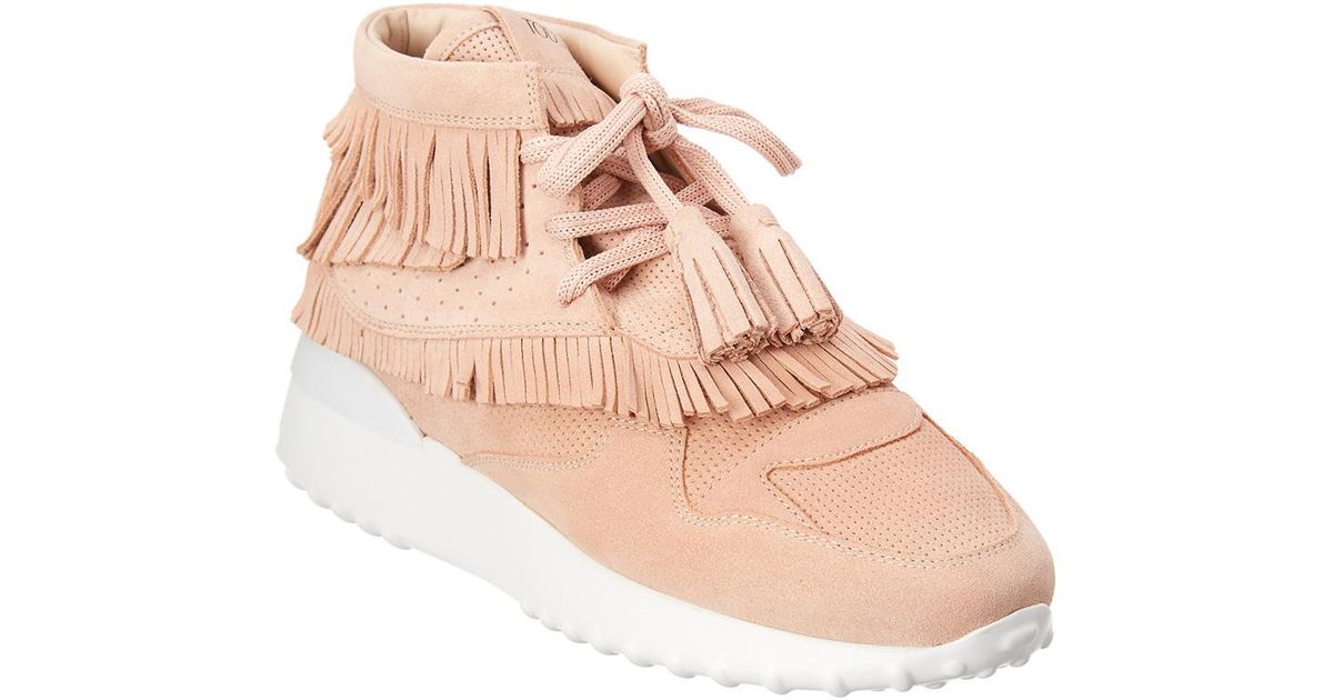 tod's fringe suede sneaker