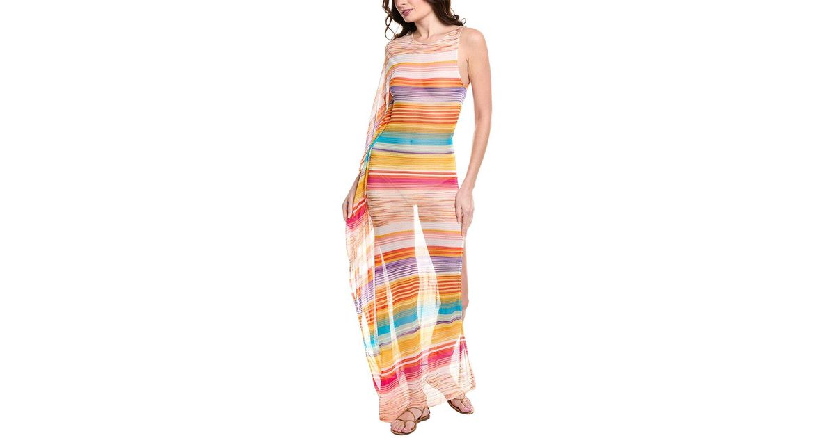 Missoni Missoni Halter Maxi Dress in White | Lyst