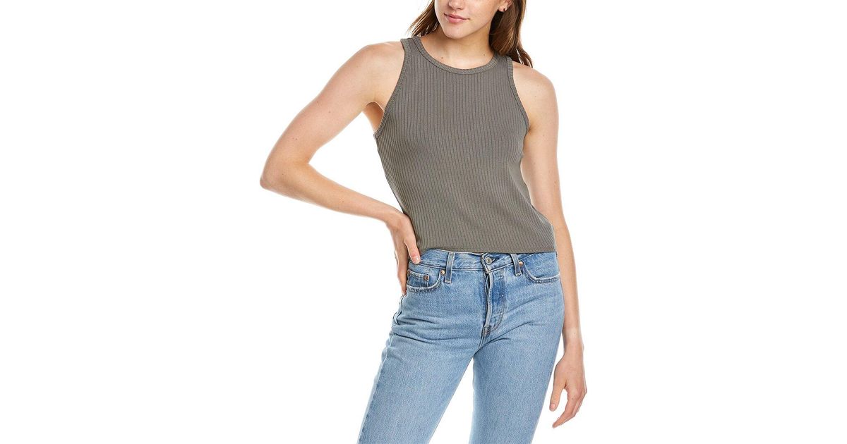 Splendid Ribbed Tank Splendid Eco Rib Tank in Grey | Lyst UK