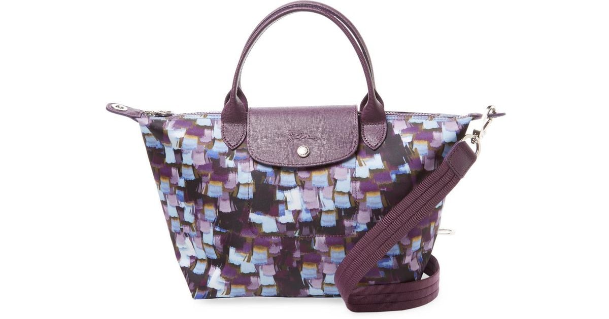 longchamp purple tote bag