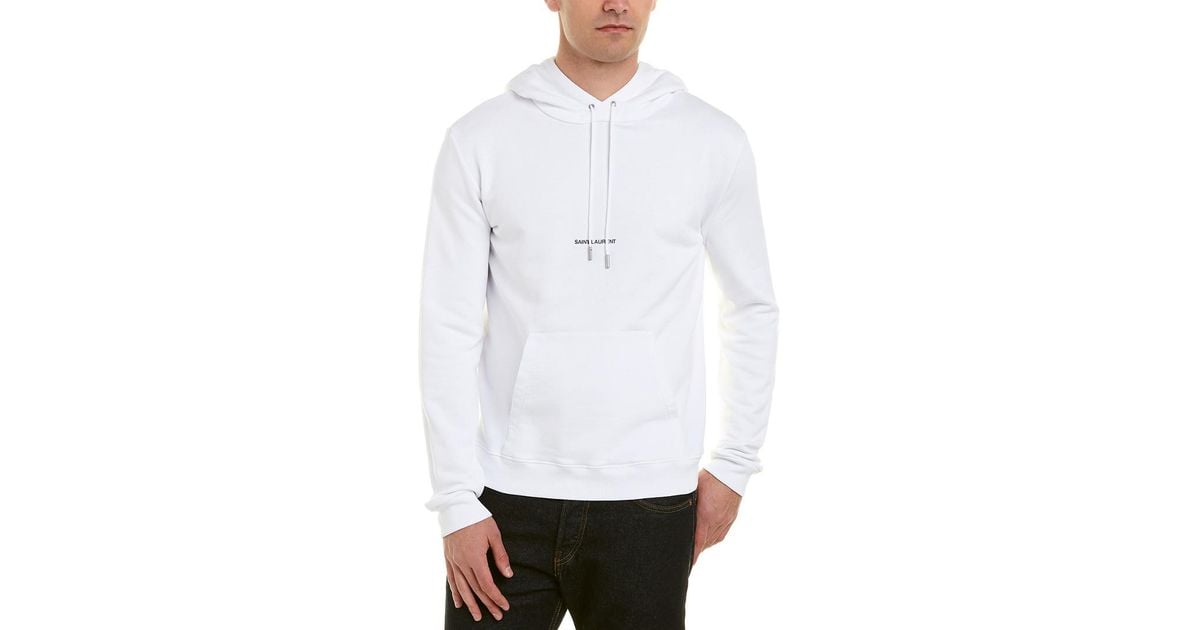 saint laurent hoodie white