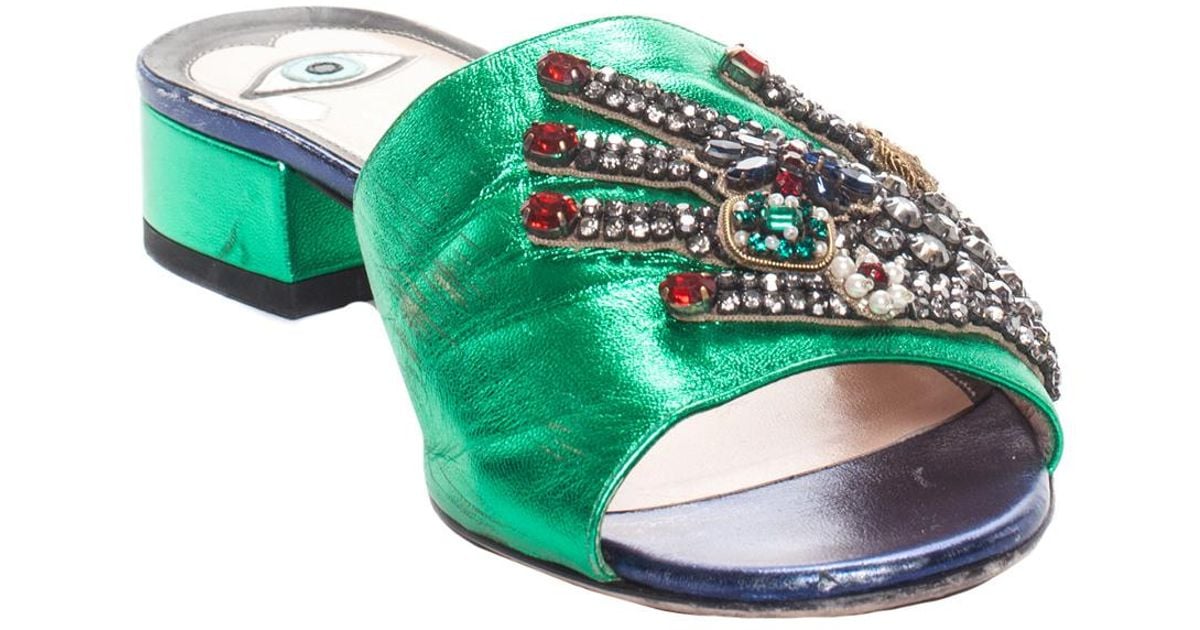 gucci jeweled slides