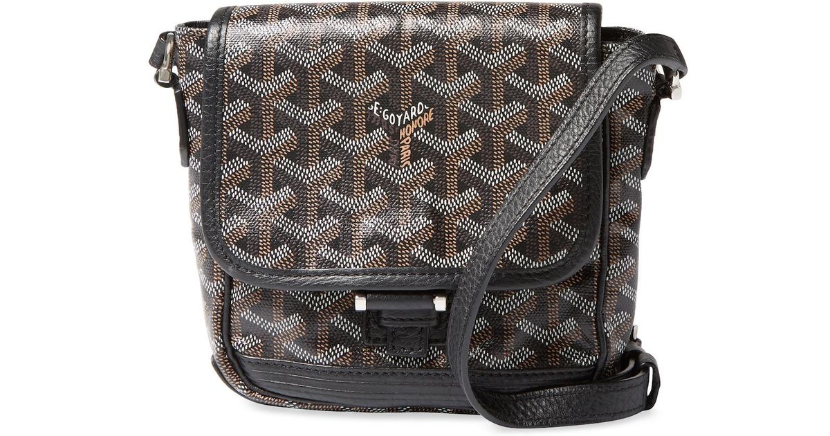 Goyard Black/Brown Goyardine Coated Canvas and Leather Grand Bleu Messenger  Bag Goyard