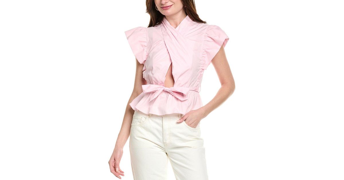 Top Sleeveless Designer By Derek Lam In Pink, Size: M main image 0