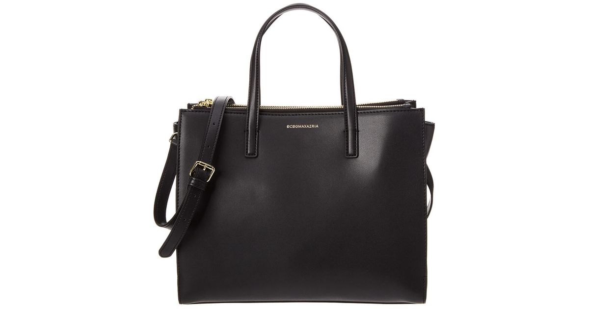Bcbgmaxazria Black Marcelina Leather Tote