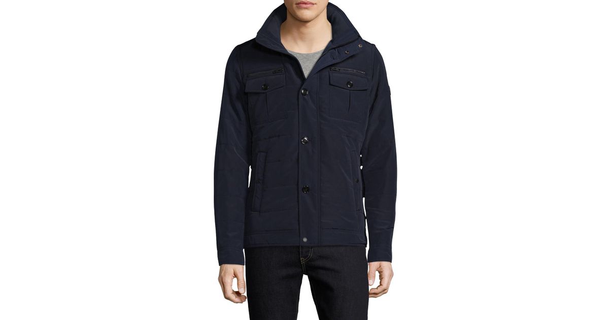 J.Lindeberg Synthetic Bailey 56 Structured Jacket in Navy (Blue) for Men -  Lyst