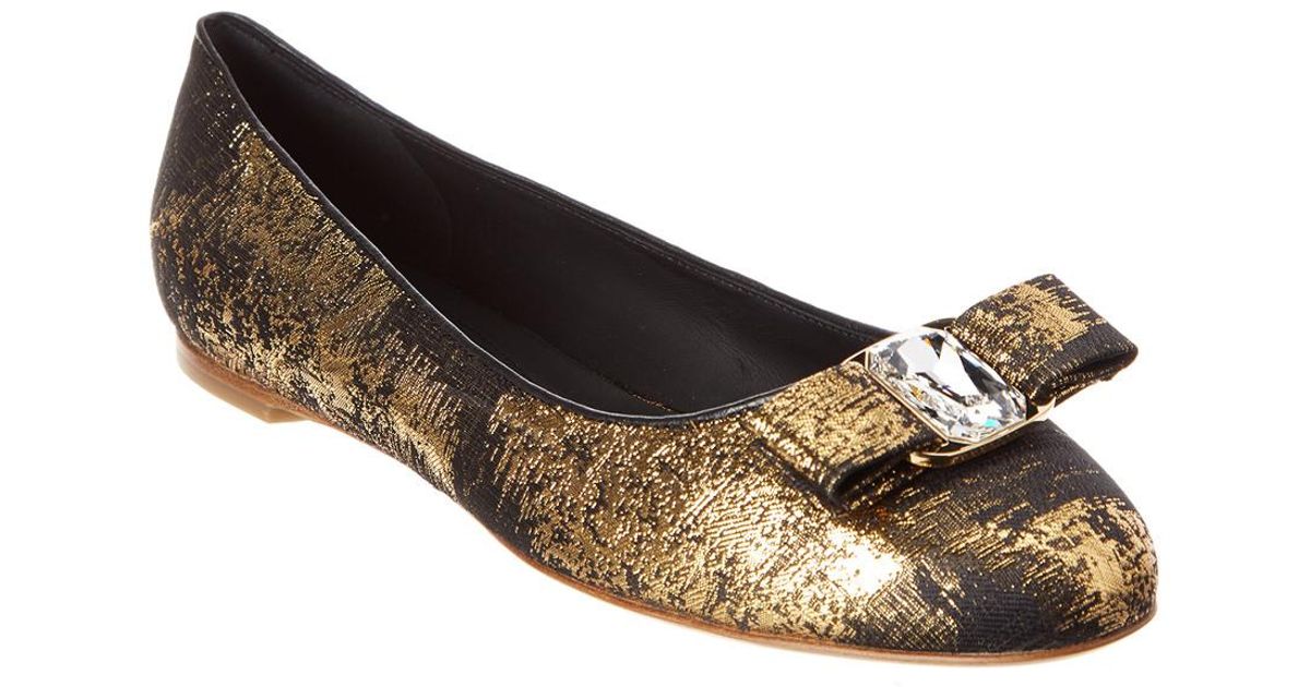 black fabric ballet flats