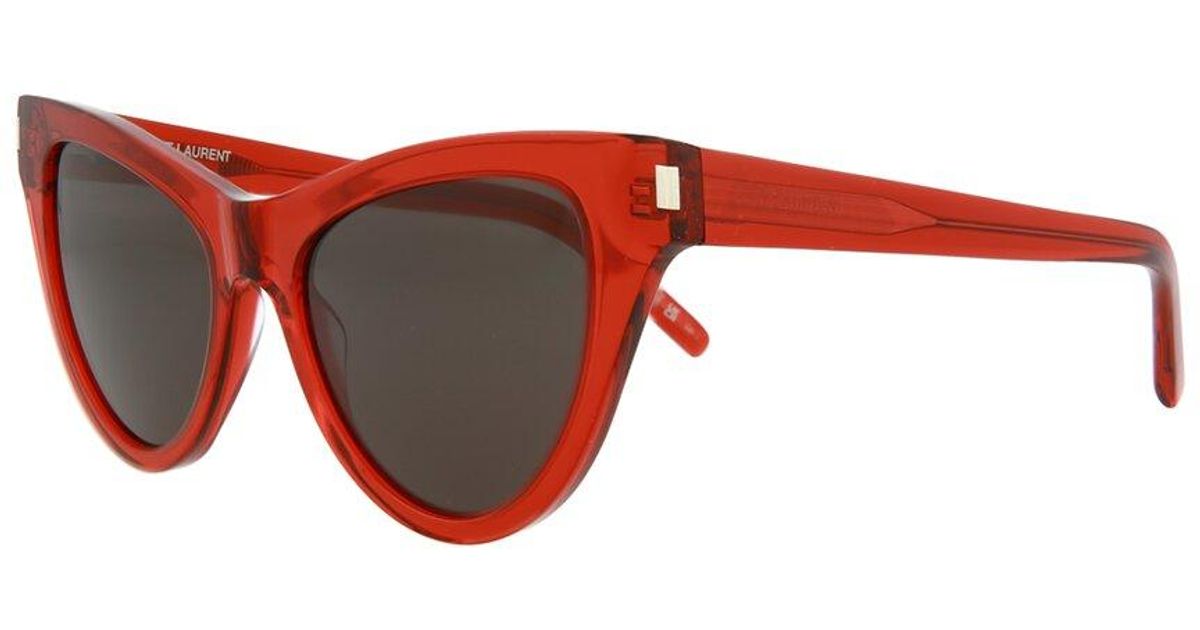 Saint Laurent Sl425 54mm Sunglasses in Red | Lyst