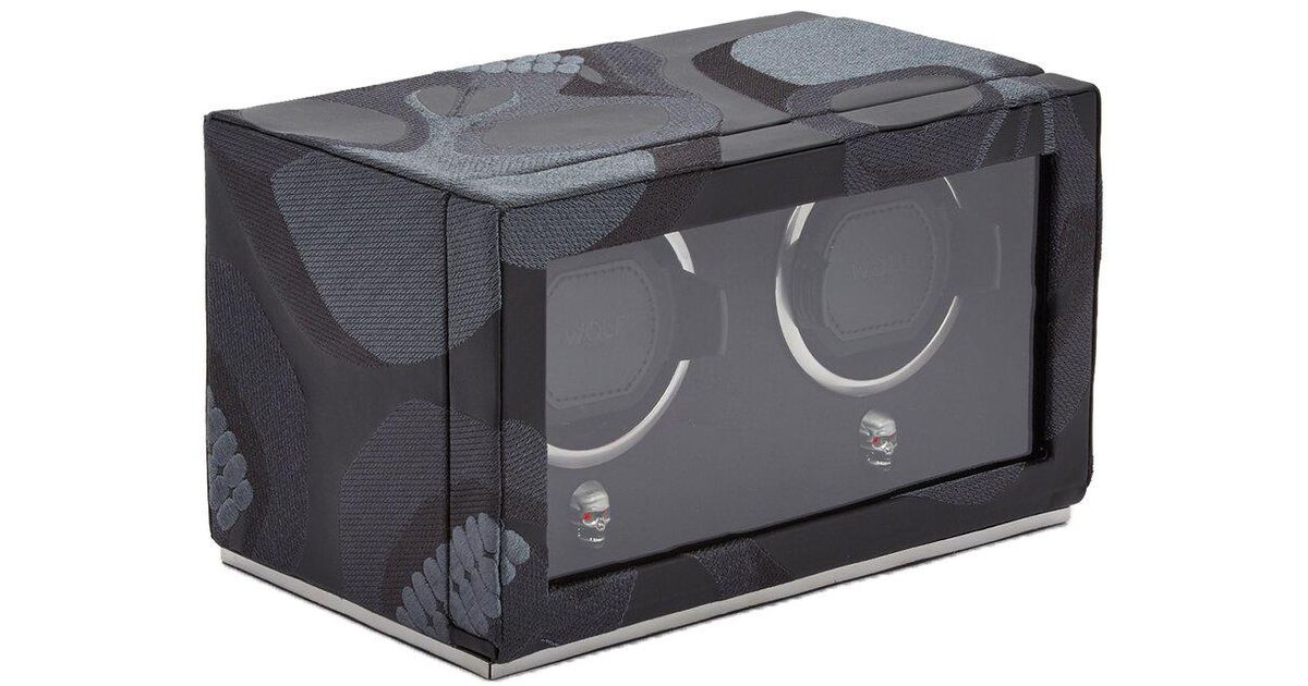Wolf Leather Memento Mori Double Cub Watch Winder in Black Lyst