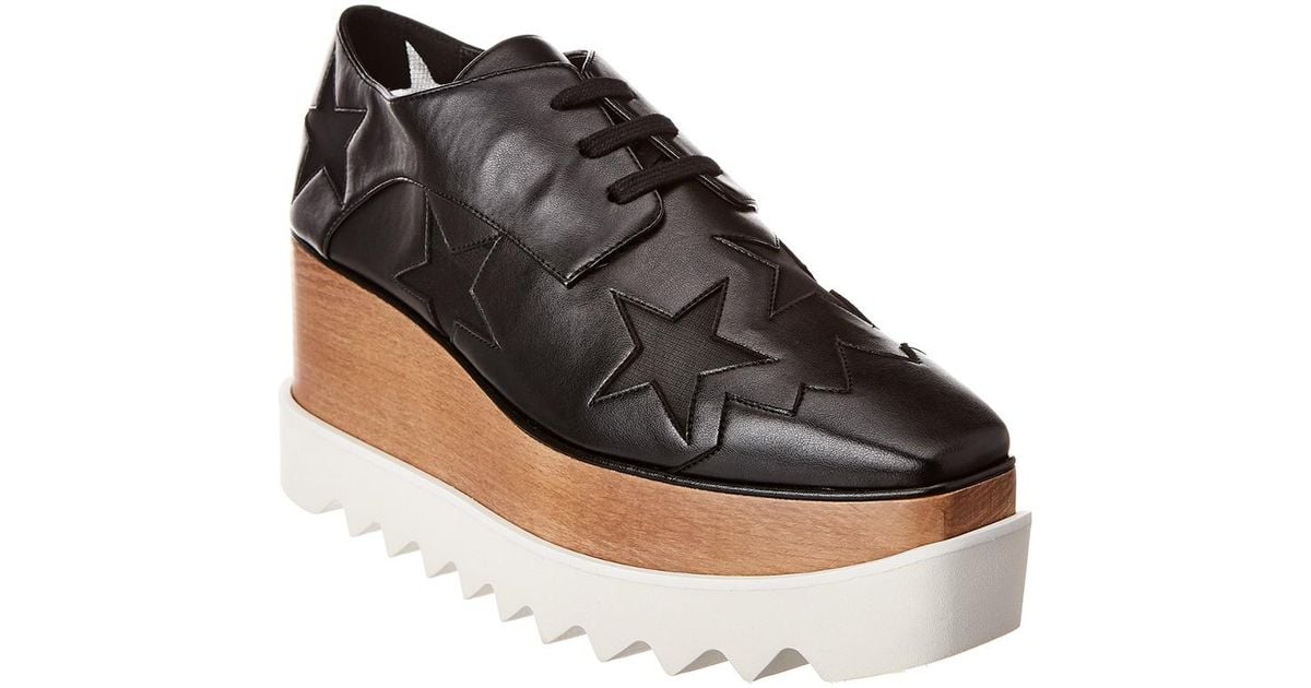 Stella McCartney Elyse Star Cut-out Platform Oxford in Black - Lyst