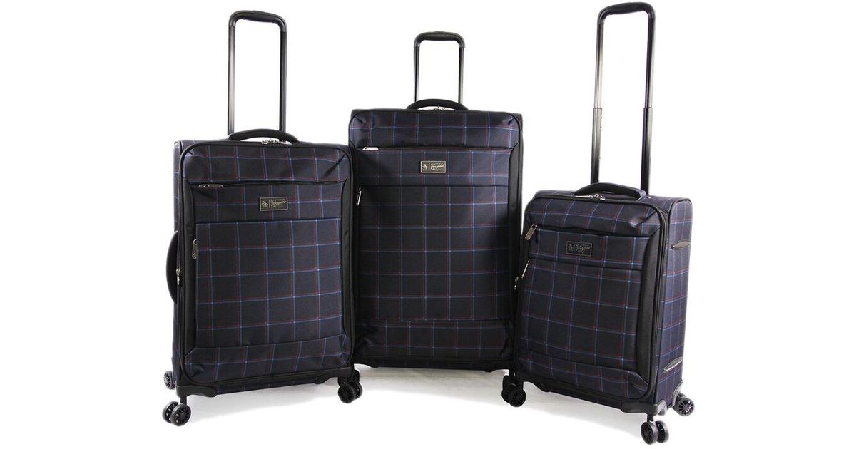 Original Penguin Perry Ellis 3pc Spinner Luggage Set in Black | Lyst