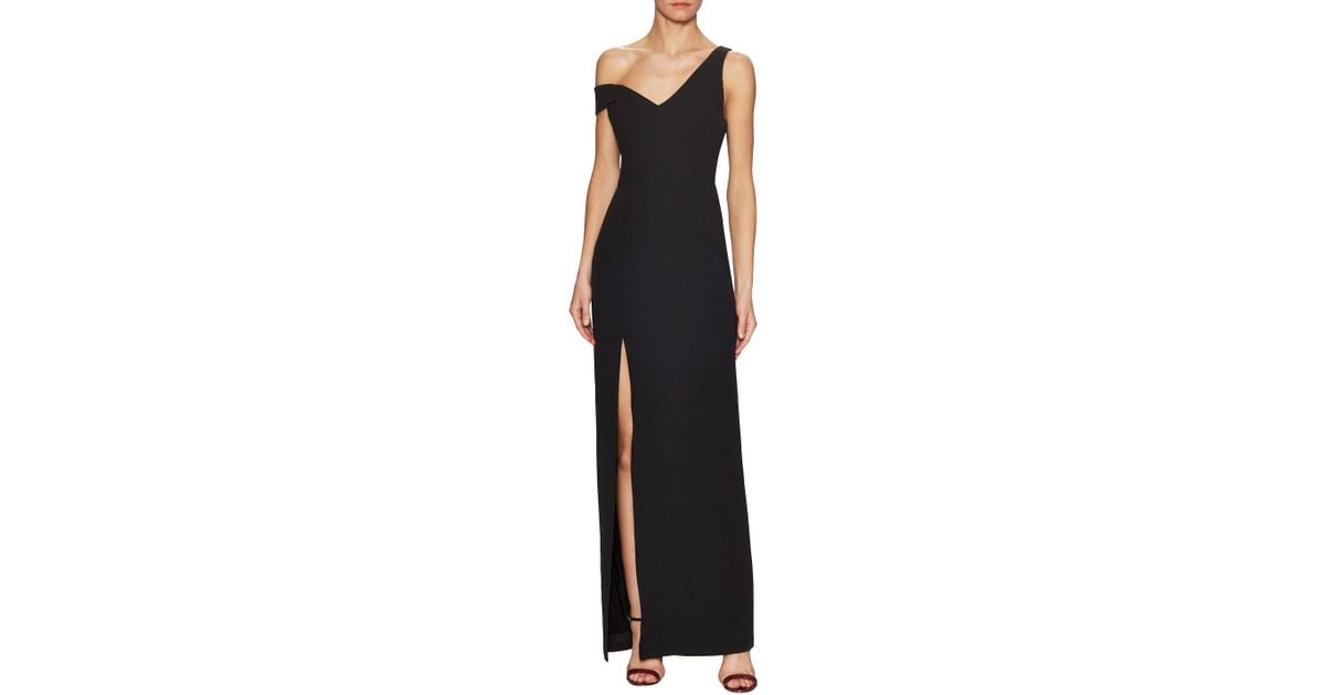 one side off shoulder gown