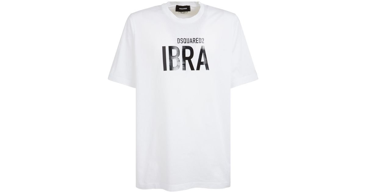 DSquared² T-shirt '' Ibra'' In Cotone Bianca in White for Men | Lyst
