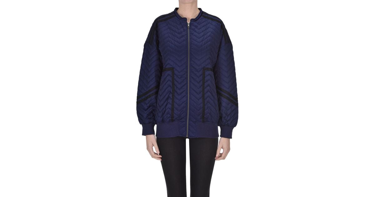 Ba&sh Quilted Bomber Jacket in Blue Lyst