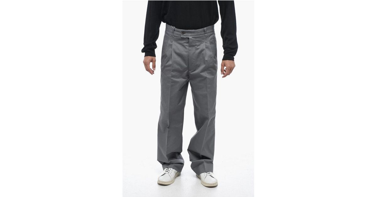 Maison Margiela Mm10 Double-Pleated Straight Fit Chinos Pants in