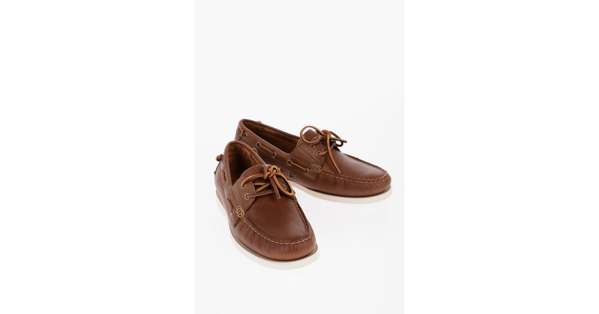 Polo Ralph Lauren Leather Merton Boat Deck Shoes in Brown for Men