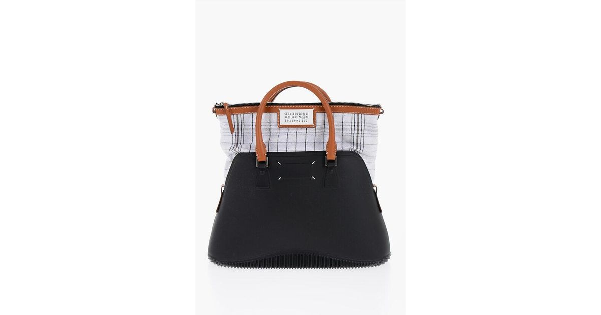 Maison Margiela Mm11 Rubber Hand Bag With Leather Trims in Maison Margiela Mm11 Rubber Hand Bag With Leather Trims in