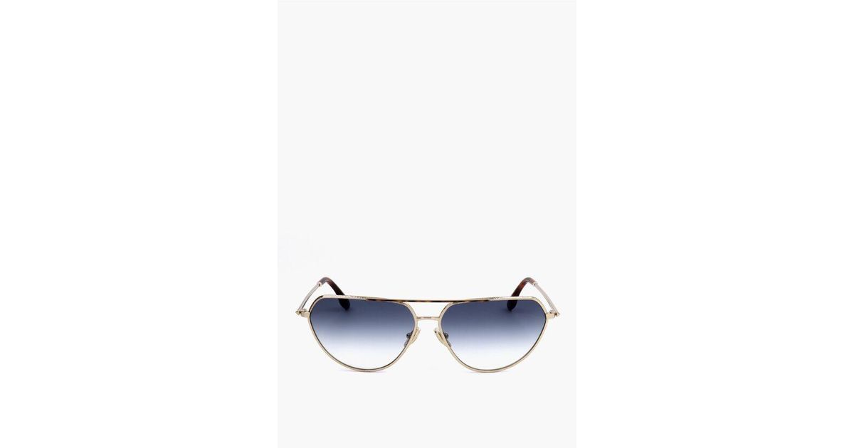 Victoria Beckham VBS1C30 Dark Blue Gradient Lenses Aviator Sunglasses Victoria Beckham VB651S 227 55 Sunglasses | Bassol Optic  main image 4
