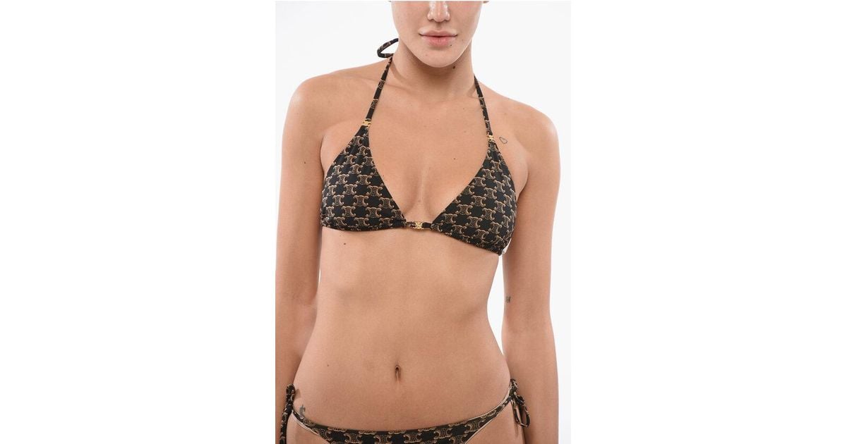 VIP【送料関税込】CELINE TRIANGLE BIKINI TOP Pacsun Eco Black Celine Shine Ring Triangle Bikini Top | PacSun
