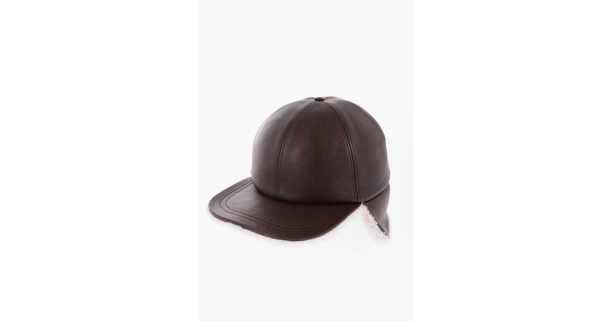 Dior Shearling Cap With Ear Muffs in Brown Lyst UK