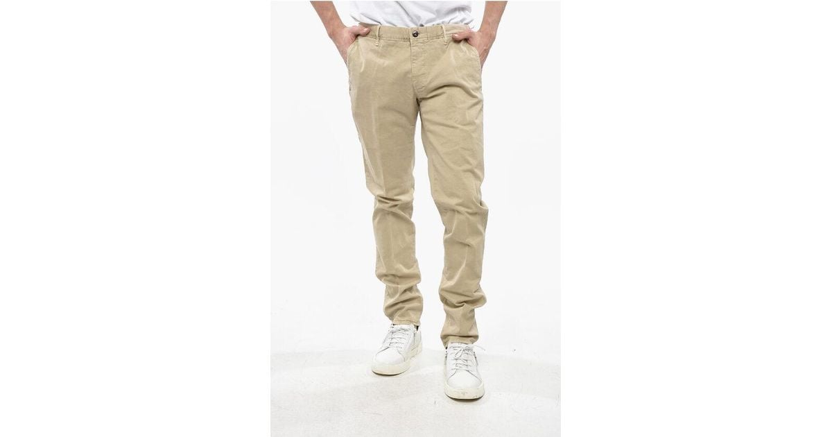 Incotex Slowear Slacks Stretch Cotton Slim Fit Chino Pants in Natural ...