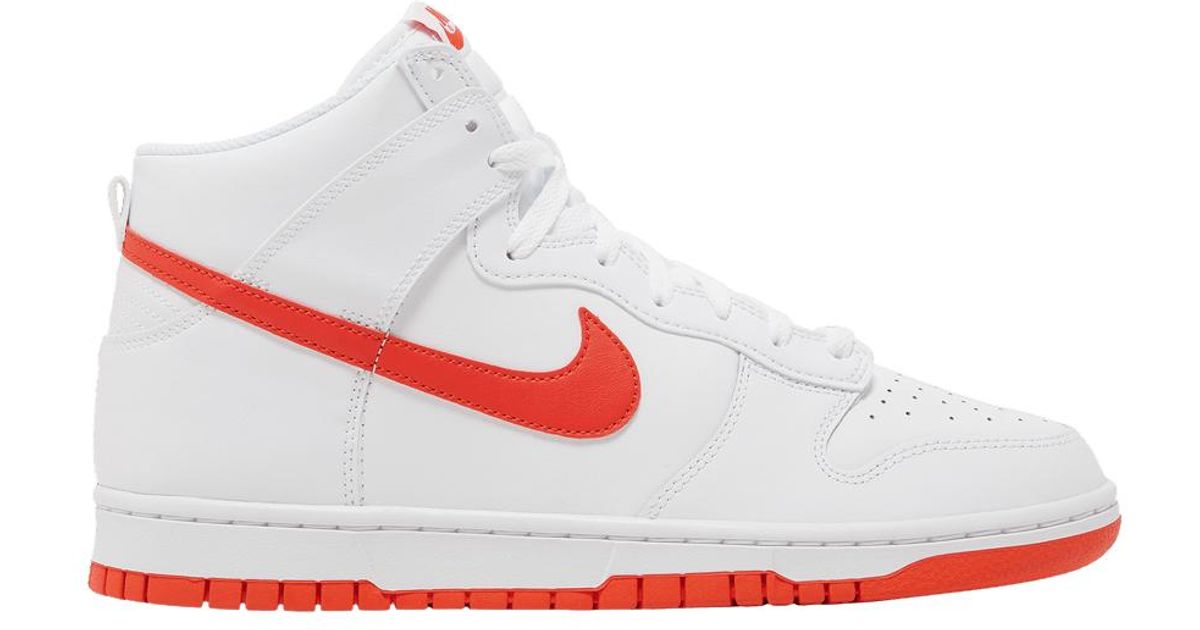 dunk high white red
